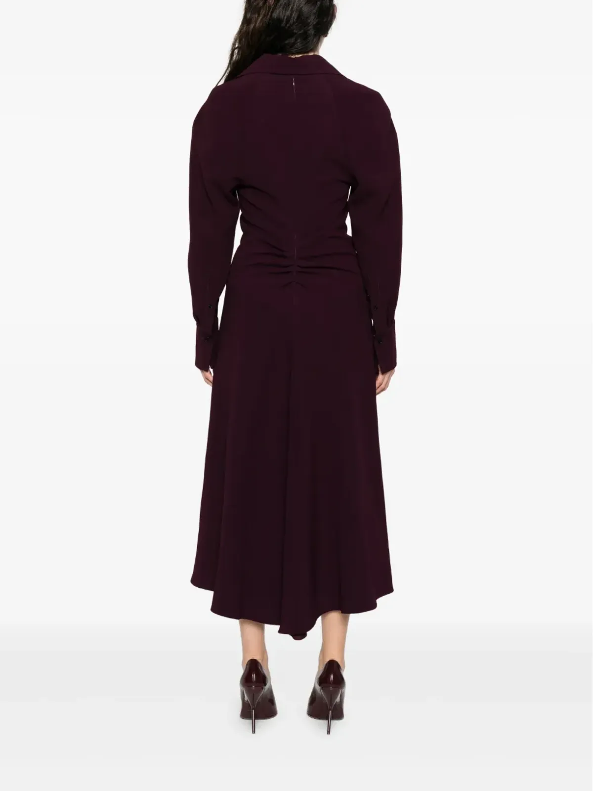 Victoria Beckham パフスリーブ ミディドレス - 画像4