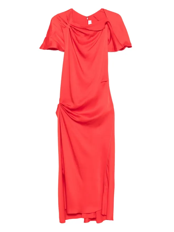 Victoria Beckham Victoria Beckham ドレープショルダー ミディドレスの商品画像