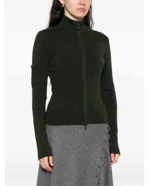 Victoria Beckham ジップフロント パッチポケット カーディガン - サムネイル3