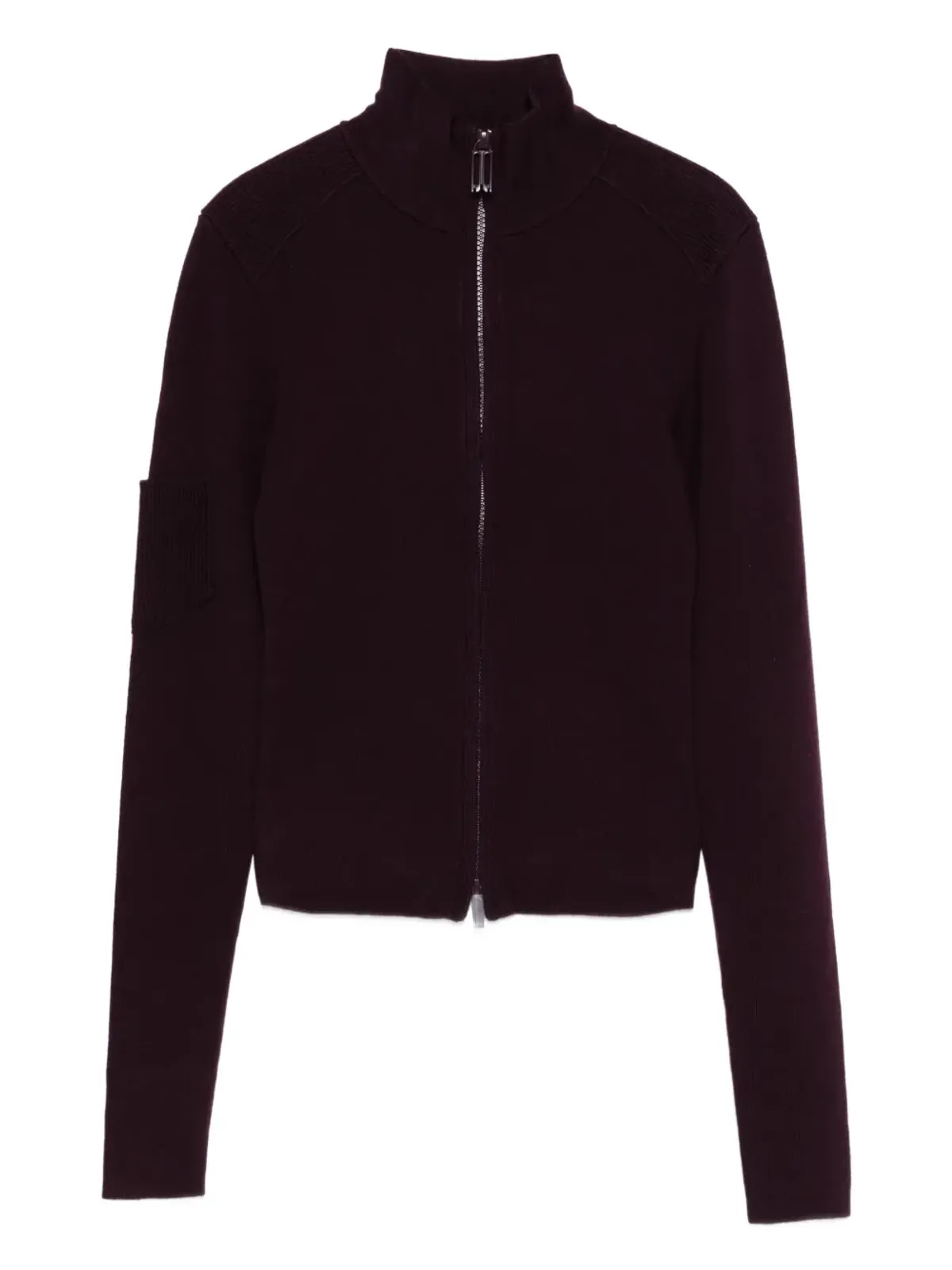 Victoria Beckham ハイネックジップフロントカーディガン - レッド - 画像1