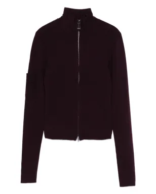 Victoria Beckham ハイネックジップフロントカーディガン - レッド - サムネイル1