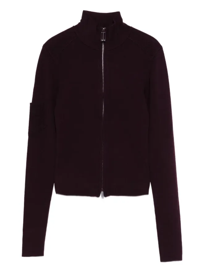 Victoria Beckham Victoria Beckham ハイネックジップフロントカーディガン - レッドの商品画像