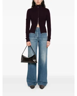 Victoria Beckham ハイネックジップフロントカーディガン - レッド - サムネイル2