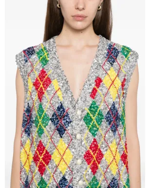 Ashish シークイン装飾タンクトップ グレー - サムネイル5