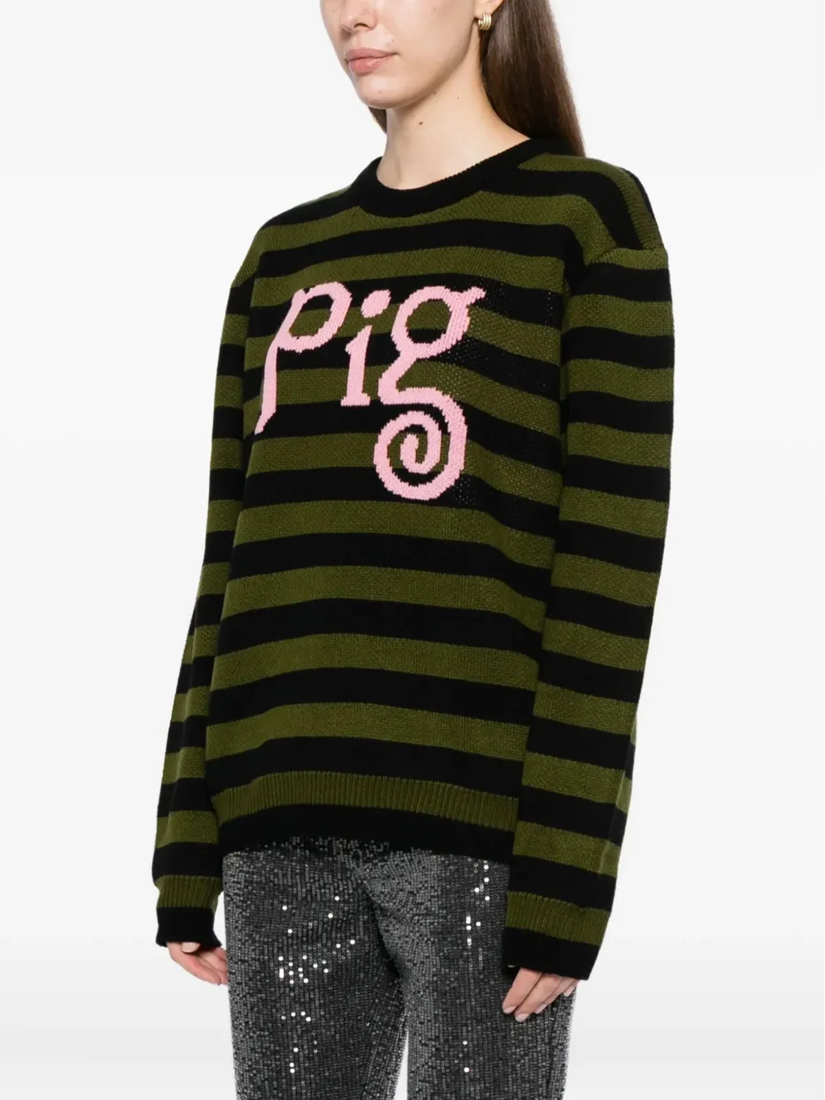 Ashish グラフィックプリント スウェットシャツ グリーン - 画像3