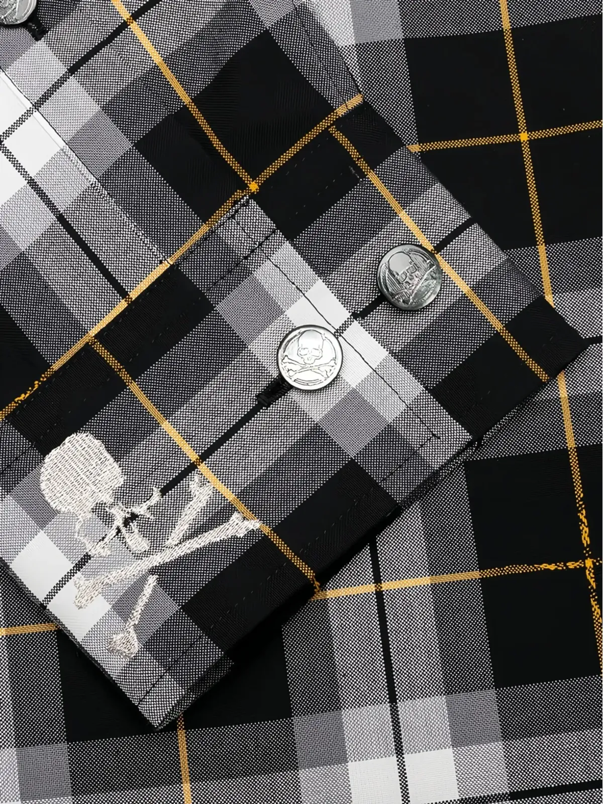 Mastermind World スカル刺繍入りチェックシャツ - 画像3