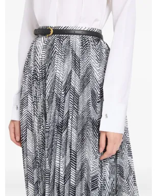 Ports 1961 チェボロンプリーツミディスカート - サムネイル4