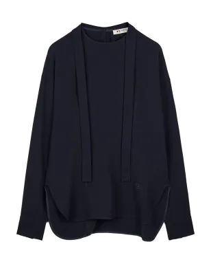 Ports 1961 タイネック カーブドヘム ブラウス - サムネイル1