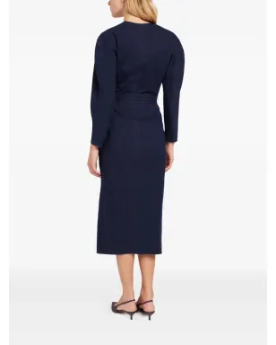 Ports 1961 シックなピンストライプ ベルト付き ミディドレス - サムネイル3