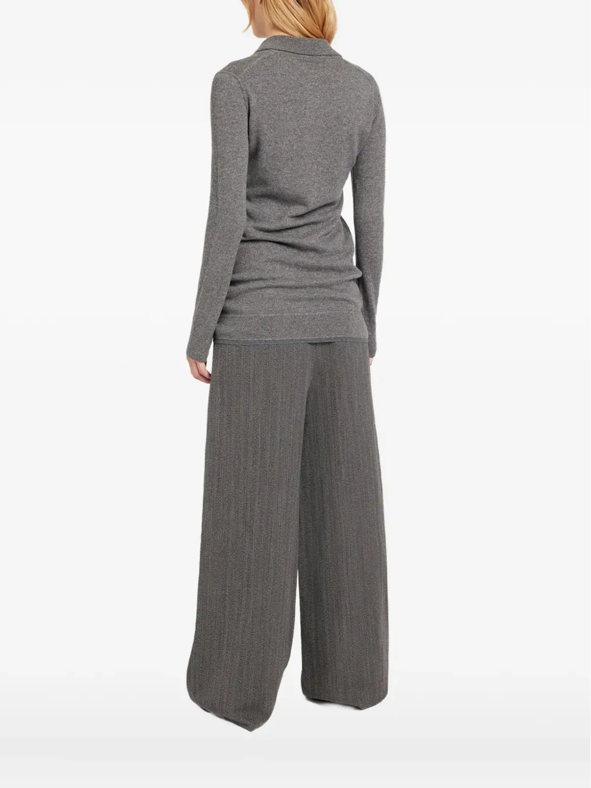 Ports 1961 カシミヤポロシャツ グレー - 画像3
