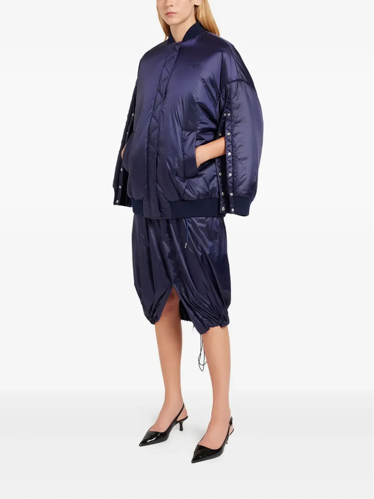 Ports 1961 キルテッド スナップファスニング ボンバー ジャケット - 画像2