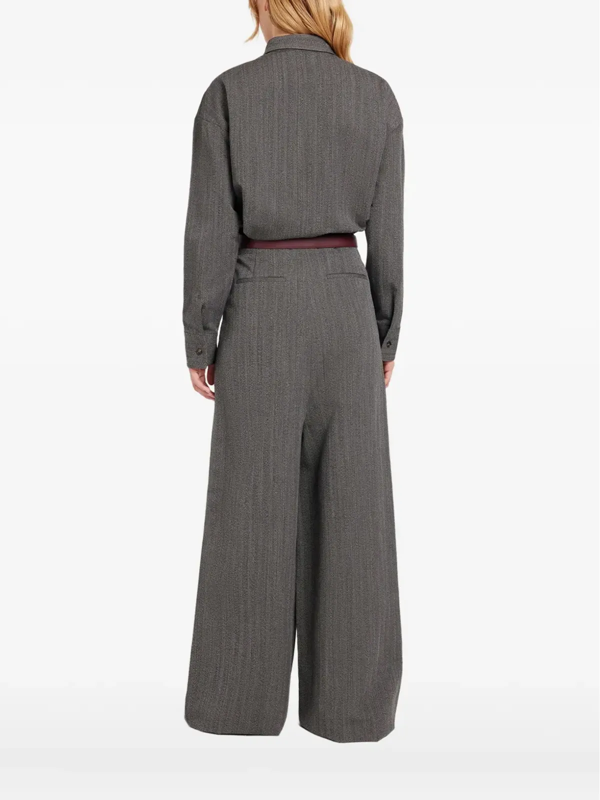 Ports 1961 プリーツヘリンボーンパンツ - 画像3
