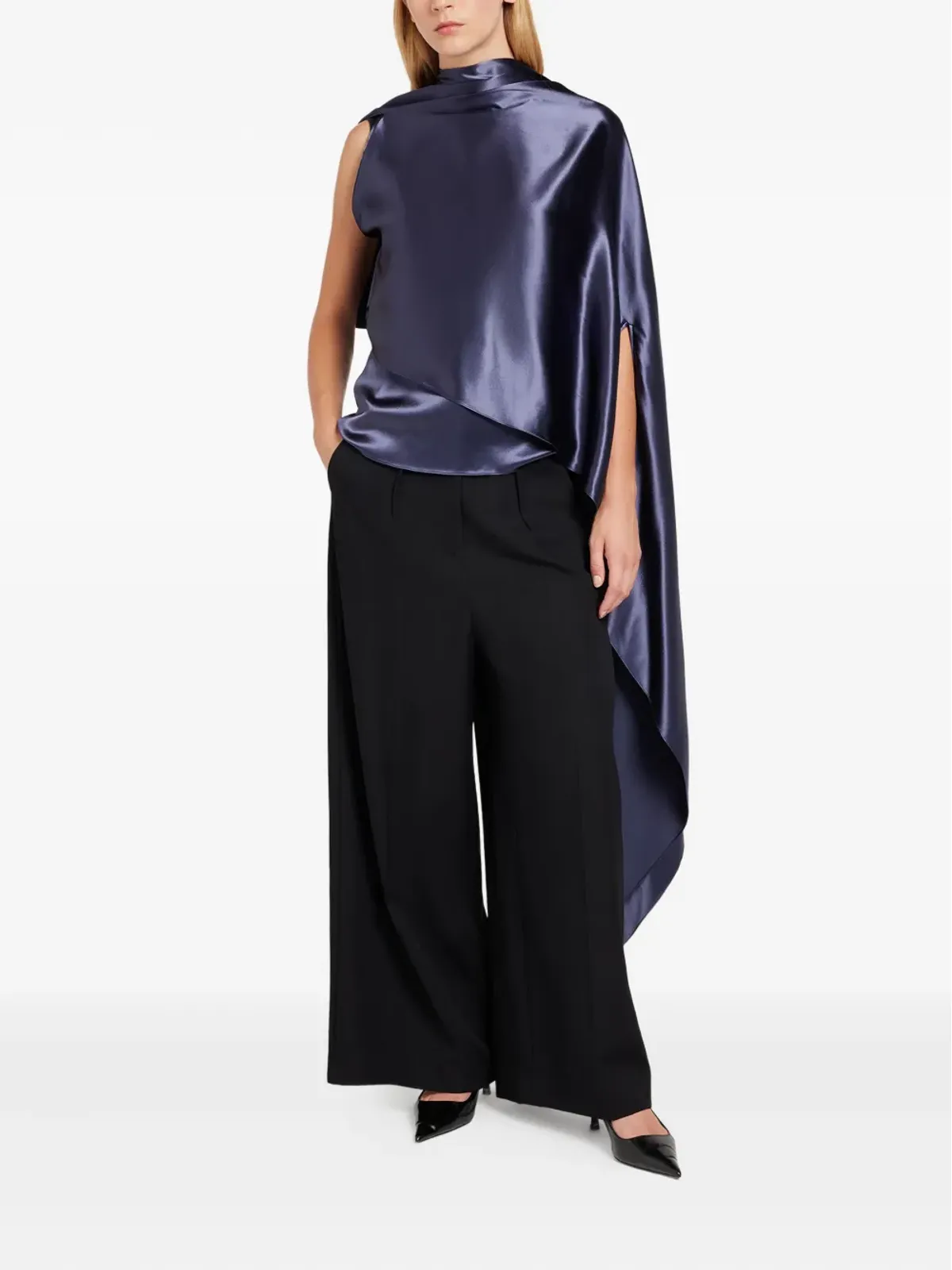 Ports 1961 ドレープサテン風トップス - 画像2
