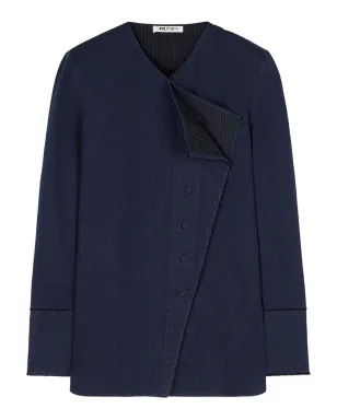 Ports 1961 ピンストライプ アシンメトリック シャツ - サムネイル1