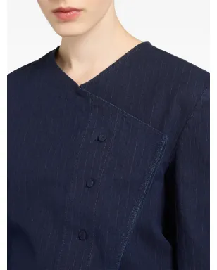 Ports 1961 ピンストライプ アシンメトリック シャツ - サムネイル4