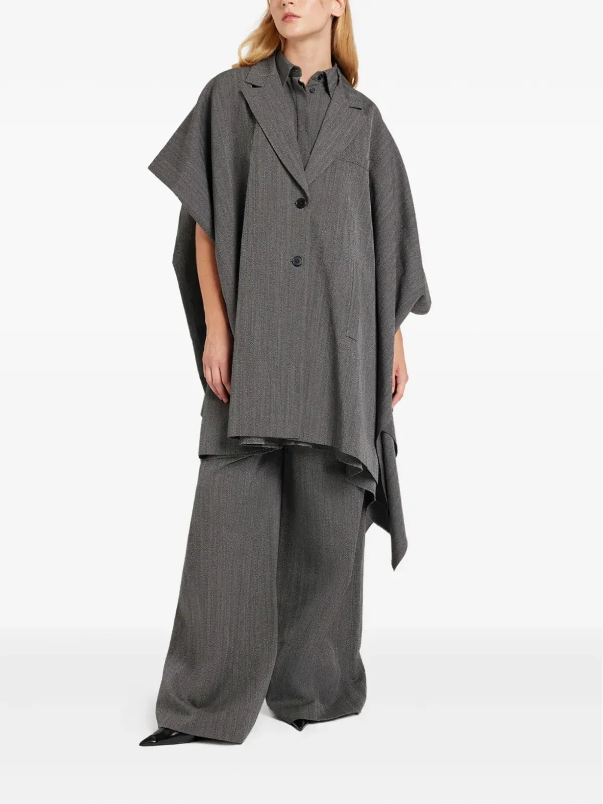 Ports 1961 ダーリング ピンストライプ ケープコート - 画像2