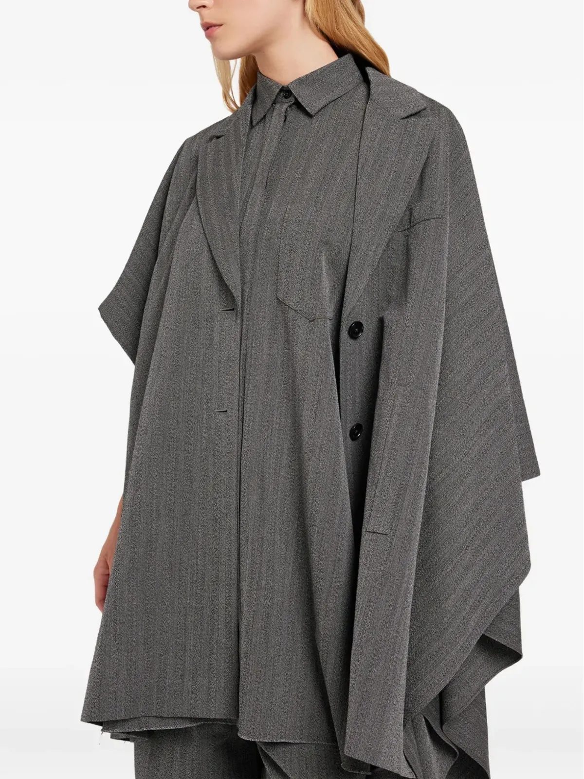 Ports 1961 ダーリング ピンストライプ ケープコート - 画像4
