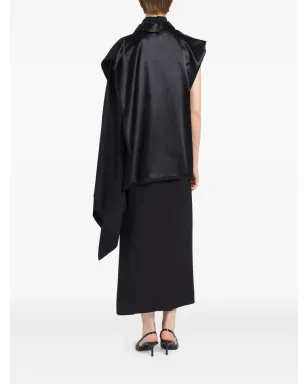 Ports 1961 サテンパネル・ドレープミディドレス - サムネイル3