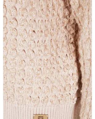 Elisabetta Franchi ハイネック ブークレニット セーター（クリーム色） - サムネイル3