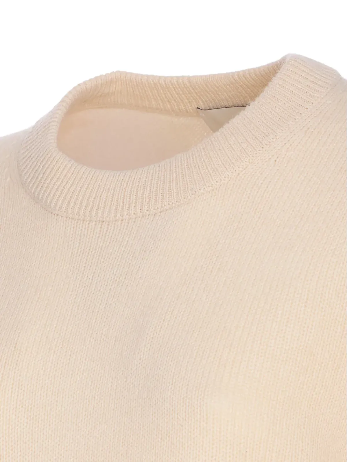 Allude リブ編みクルーネックセーター - 画像4