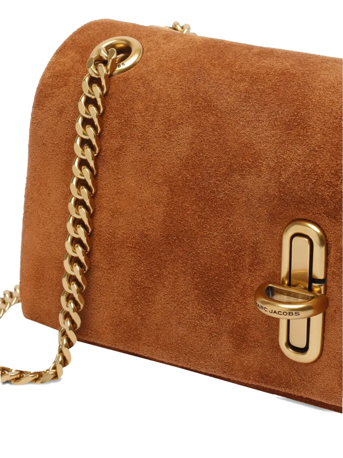 Marc Jacobs mini The Dual Chain suede shoulder bag - Brown - 画像4
