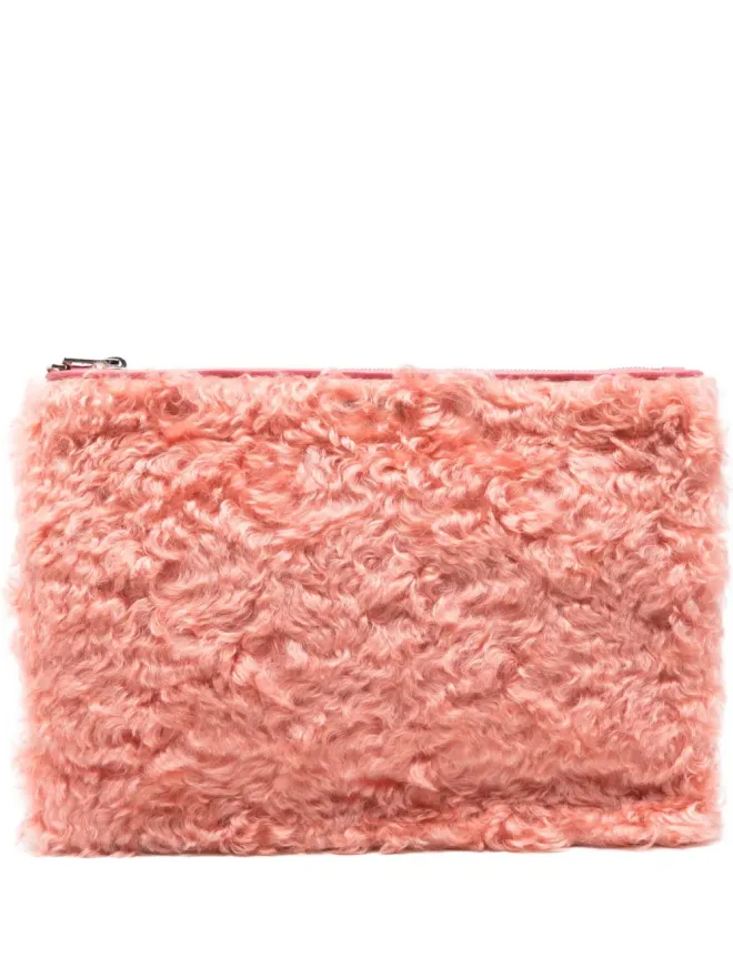 Miu Miu Miu Miu ジップトップシアリングクラッチバッグの商品画像