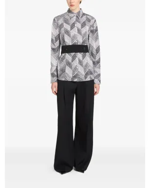 Ports 1961 ジグザグ柄ベルト付きシャツ - サムネイル2