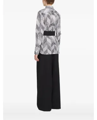 Ports 1961 ジグザグ柄ベルト付きシャツ - サムネイル3