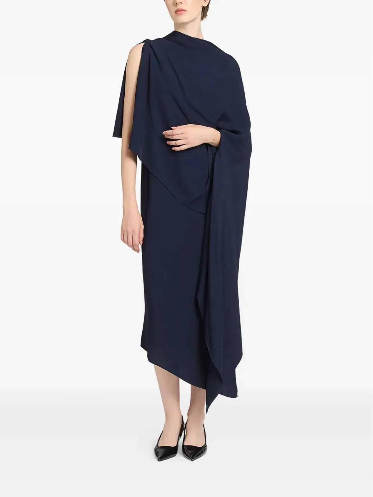 Ports 1961 ドレープケープ ミディドレス - 画像2