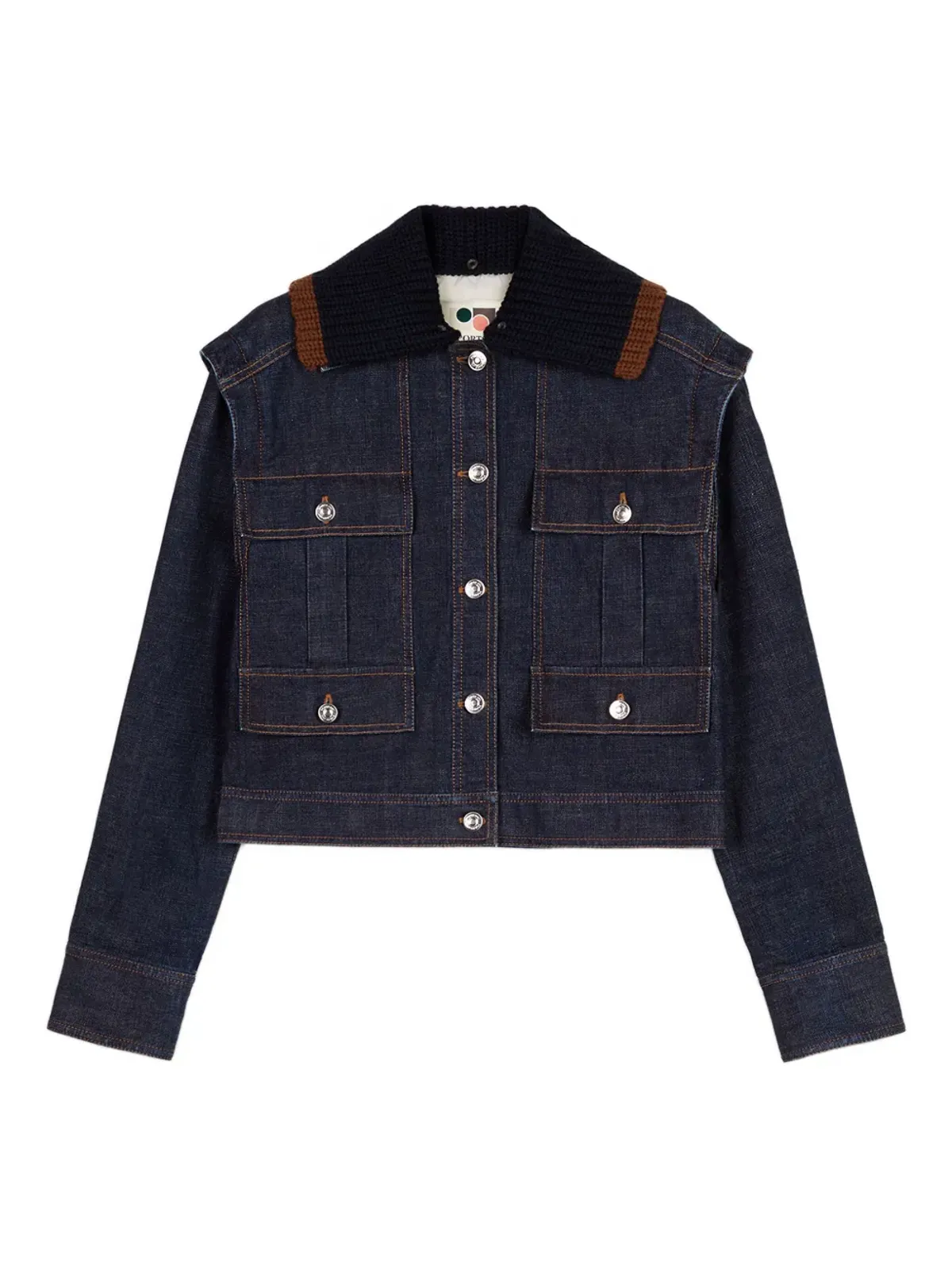 Ports 1961 編み込みカラーのデニムジャケット - 画像1