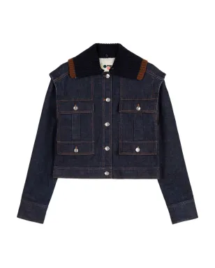 Ports 1961 編み込みカラーのデニムジャケット - サムネイル1