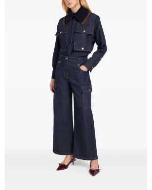 Ports 1961 編み込みカラーのデニムジャケット - サムネイル2