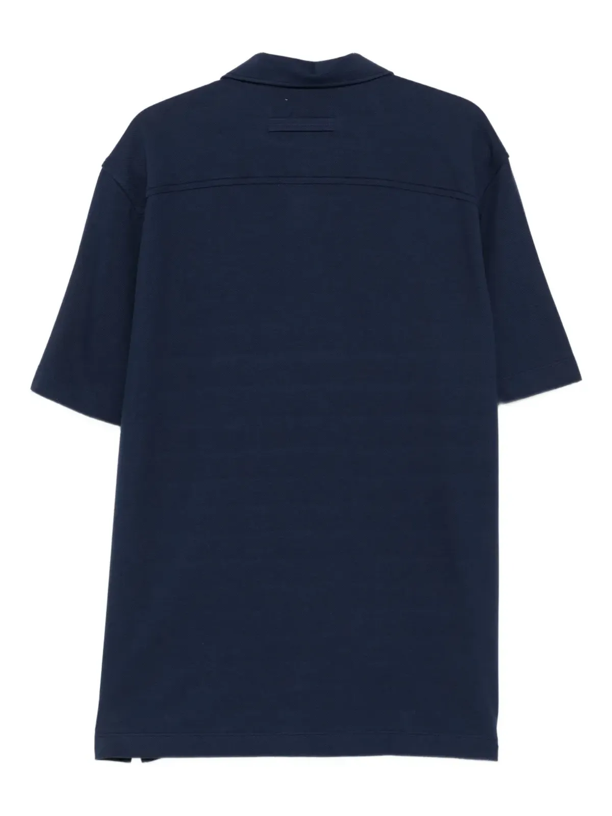 Zegna 半袖ボタンポロシャツ - Blue - 画像2