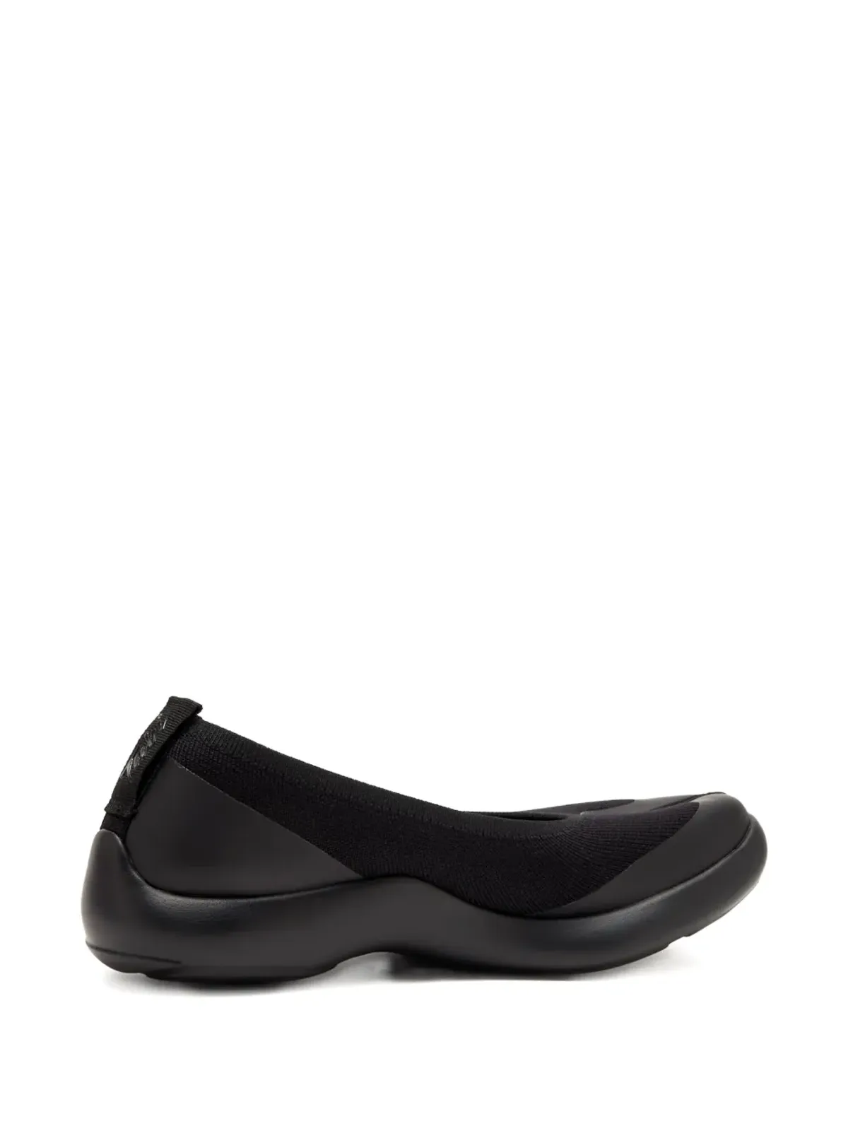 Tabi Footwear 足袋トゥ編み込みバレエフラット ブラック - 画像2