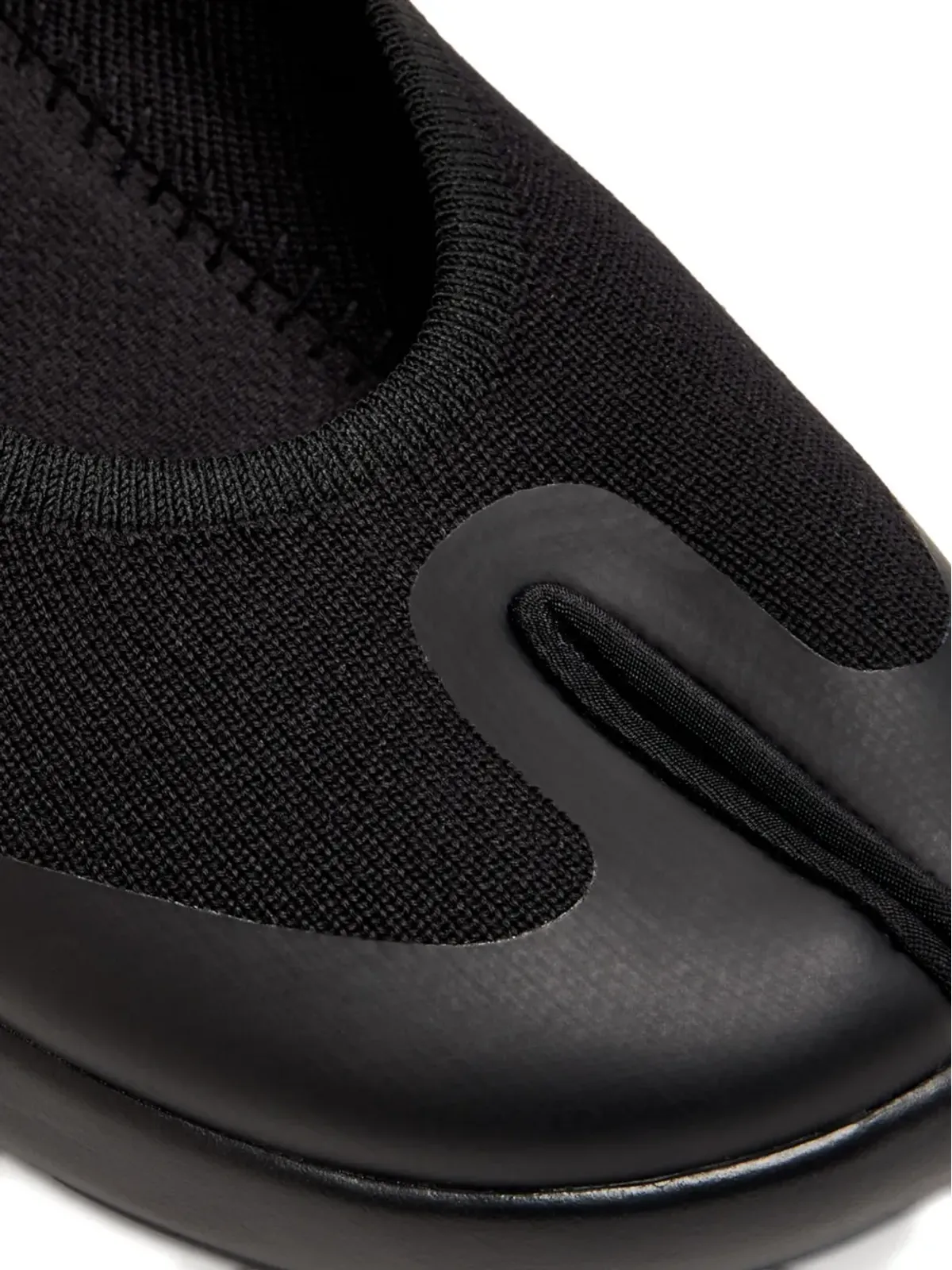 Tabi Footwear 足袋トゥ編み込みバレエフラット ブラック - 画像4