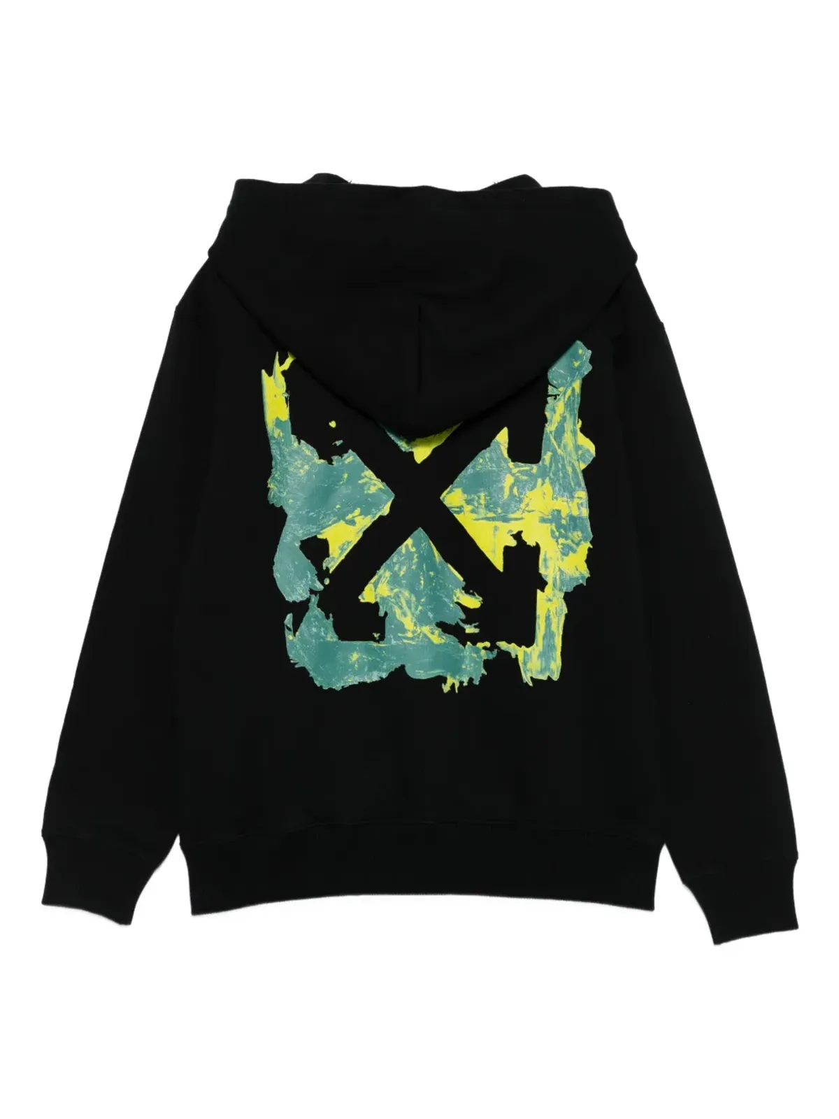 Off-White Kids ジップアップ グラフィックフーディー - ブラック - 画像2