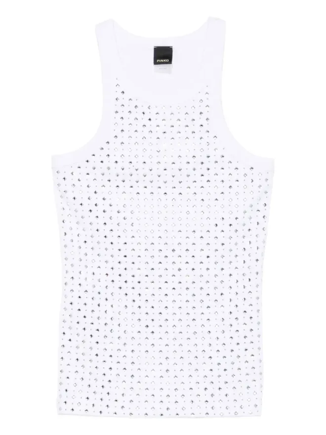 PINKO PINKO embellished sleeveless top - Whiteの商品画像