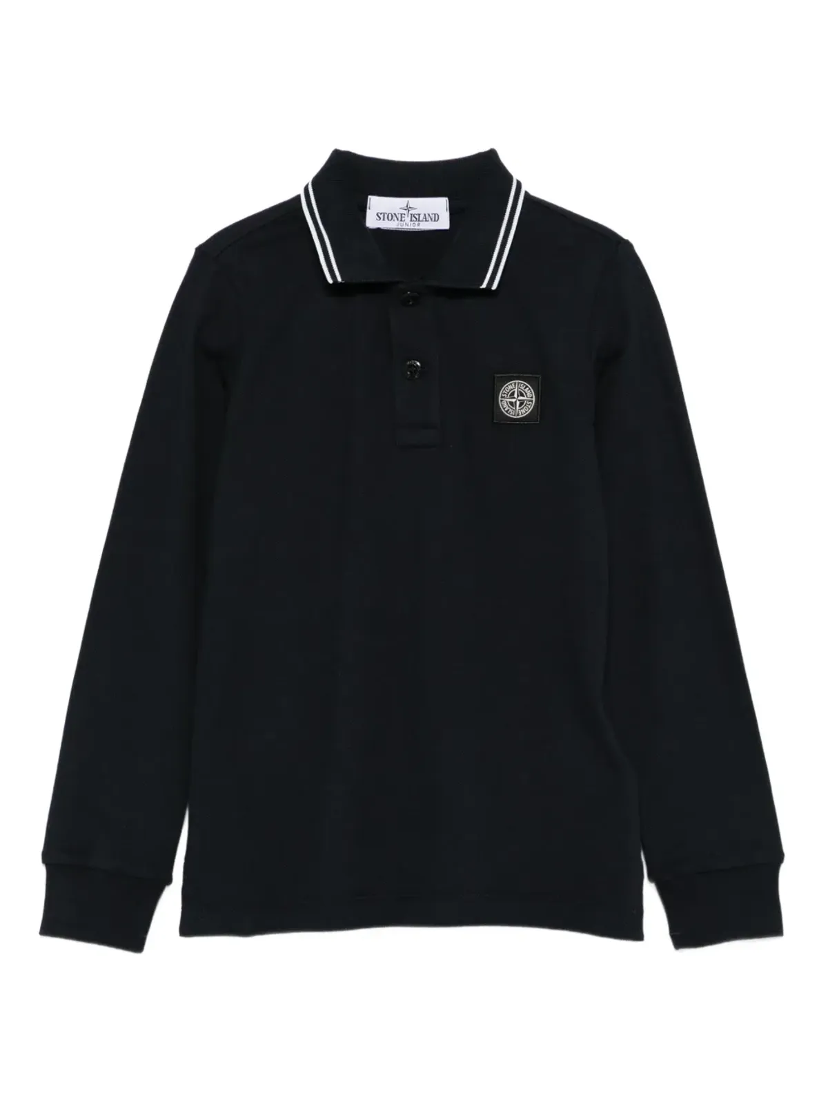 Stone Island Junior ティップドカラー ロゴパッチ ポロシャツ - 画像1