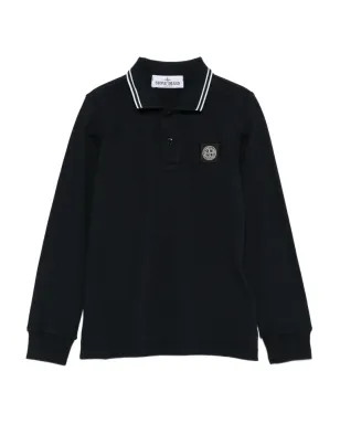 Stone Island Junior ティップドカラー ロゴパッチ ポロシャツ - サムネイル1