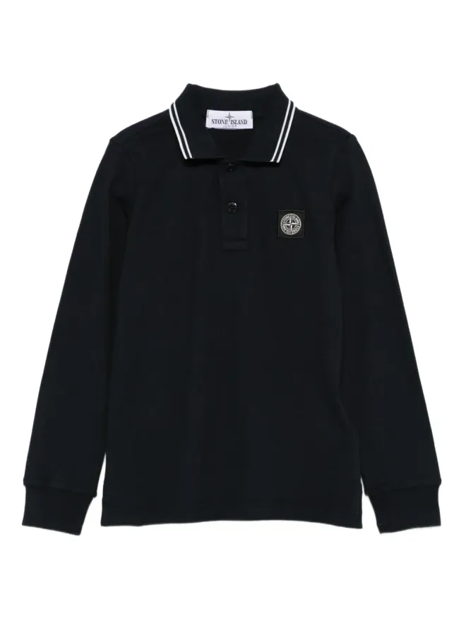 Stone Island Junior Stone Island Junior ティップドカラー ロゴパッチ ポロシャツの商品画像