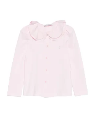 Monnalisa ピンクのフリルカラーシャツ - サムネイル1