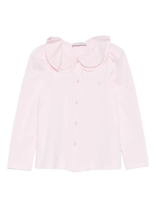 Monnalisa Monnalisa ピンクのフリルカラーシャツの商品画像