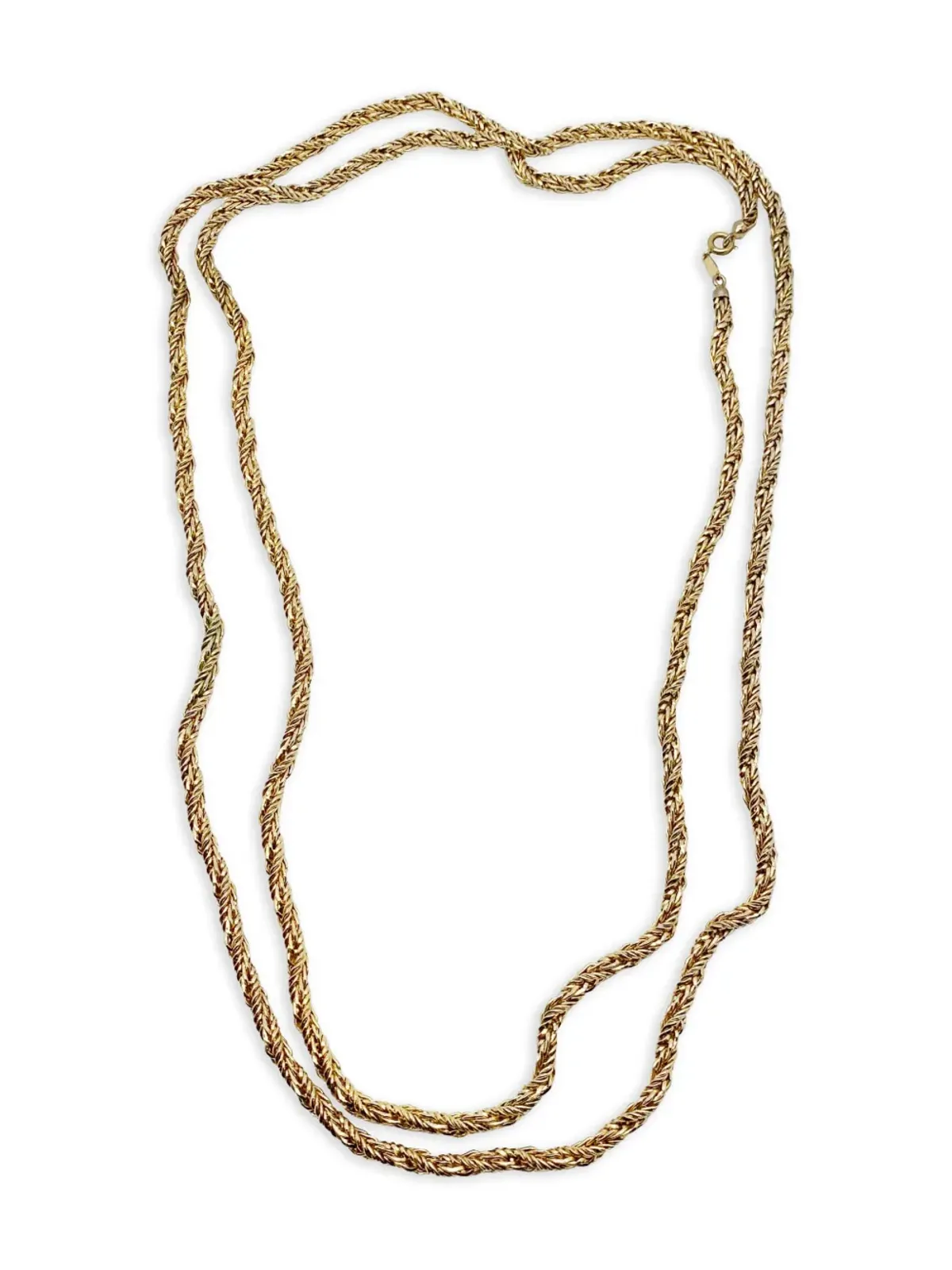 Christian Dior Pre-Owned 1968 ツイストヘリンボーン チェーン ネックレス - 画像1