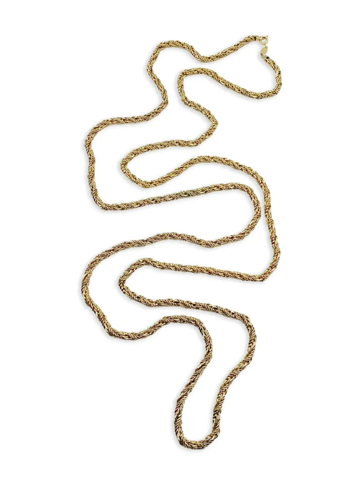 Christian Dior Pre-Owned 1968 ツイストヘリンボーン チェーン ネックレス - 画像3