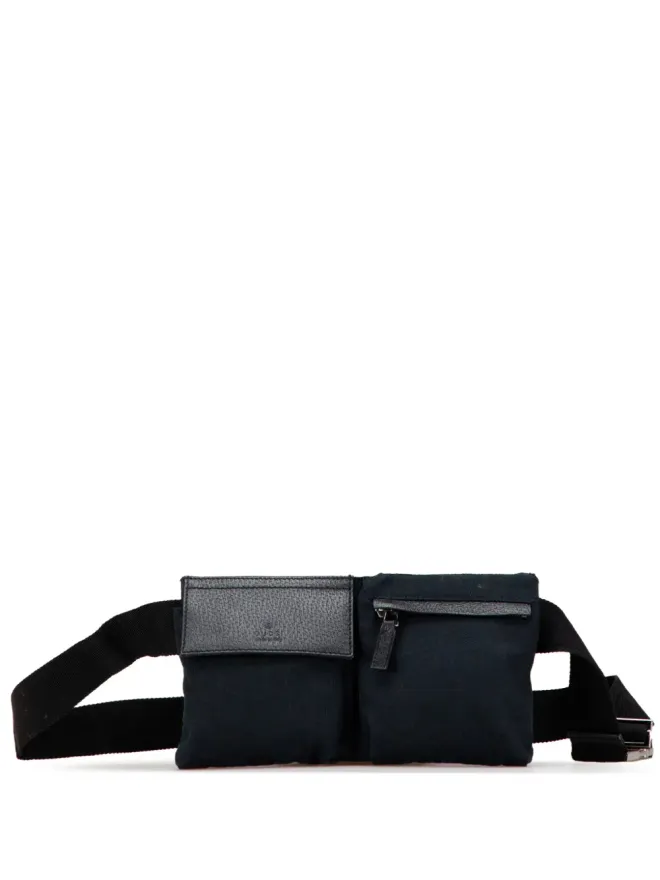 Gucci Pre-Owned Gucci Pre-Owned GGキャンバス ダブルポケット ベルトバッグ - ブルーの商品画像