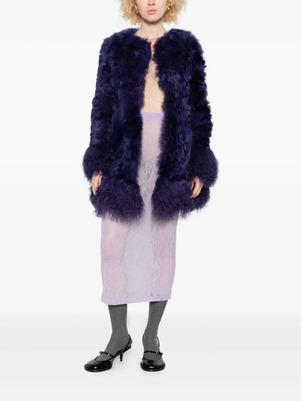 Miu Miu テクスチャードコート - 画像2