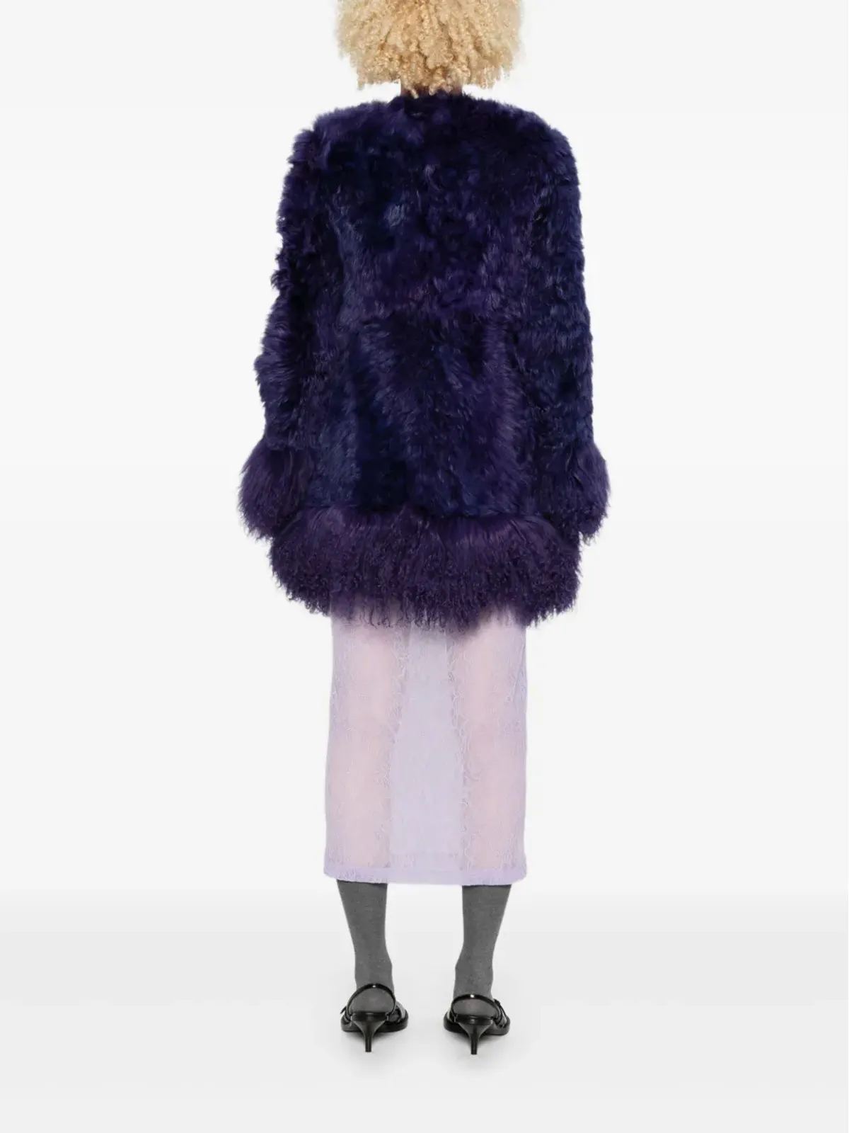 Miu Miu テクスチャードコート - 画像4
