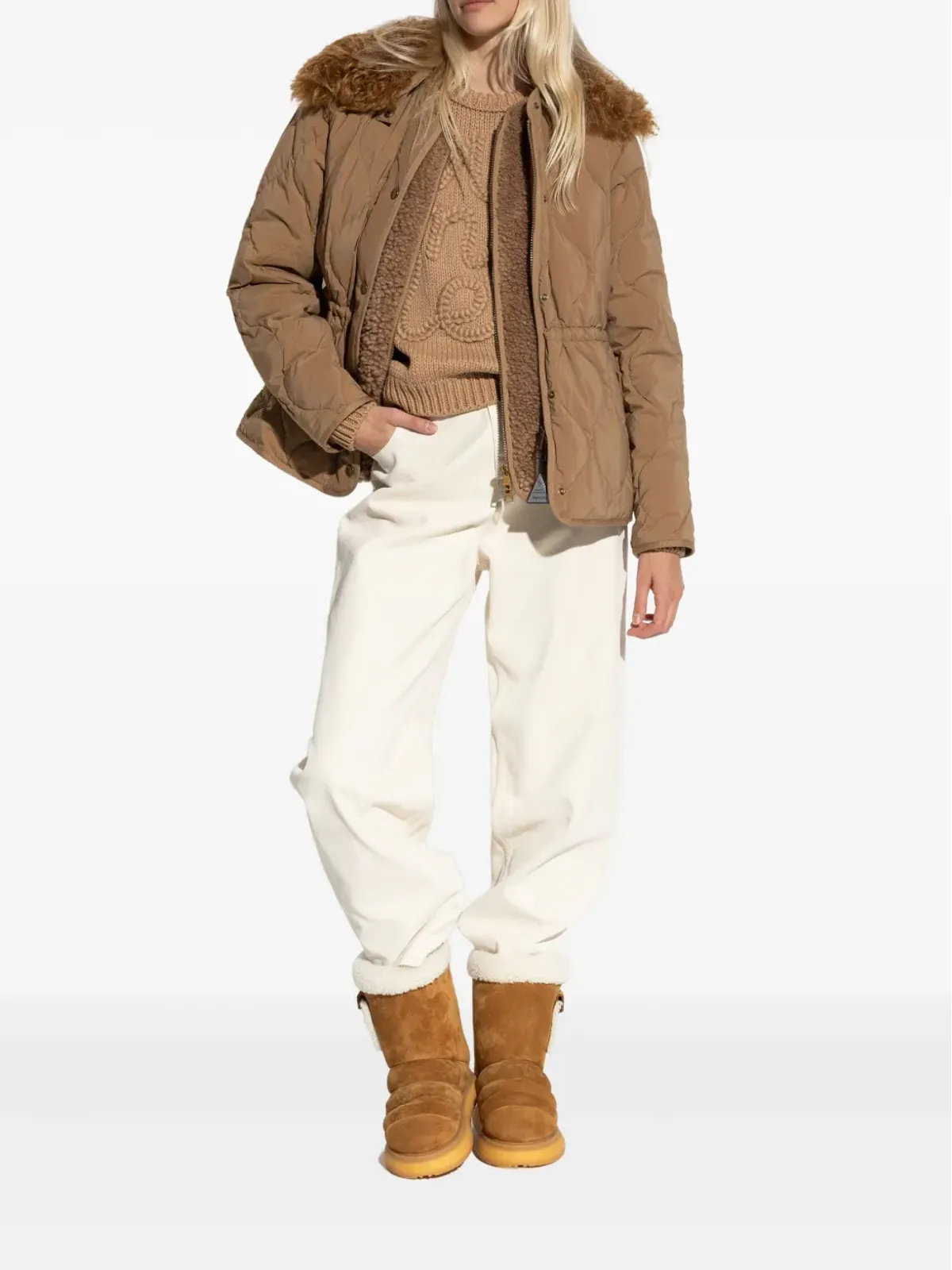 Moncler Quintin quilted jacket - Neutrals - 画像2