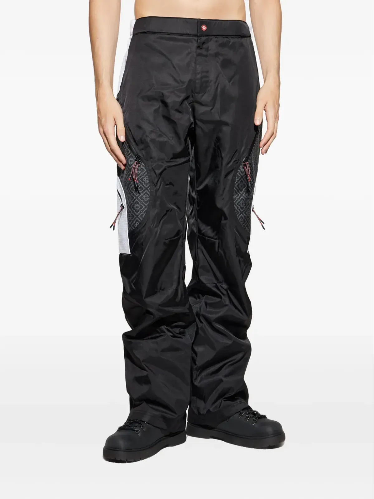 Casablanca monogram panelled trousers - Black - 画像3