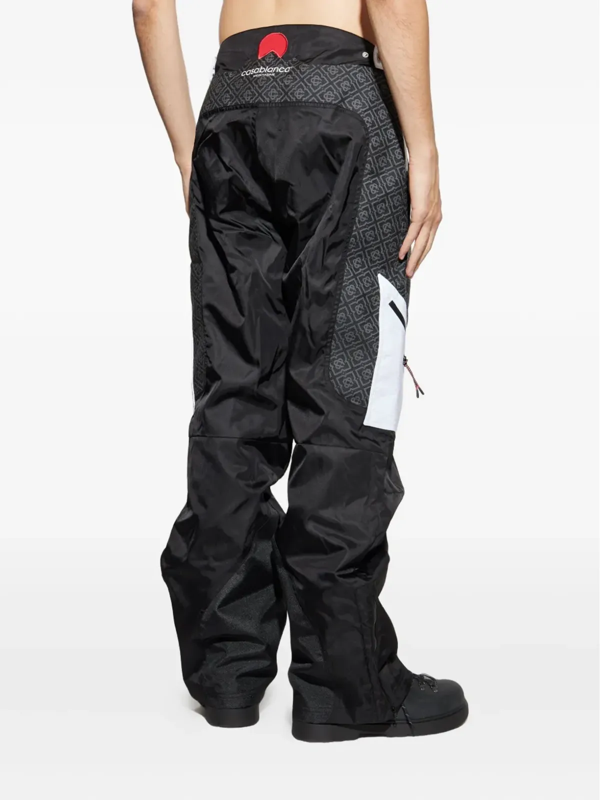 Casablanca monogram panelled trousers - Black - 画像4